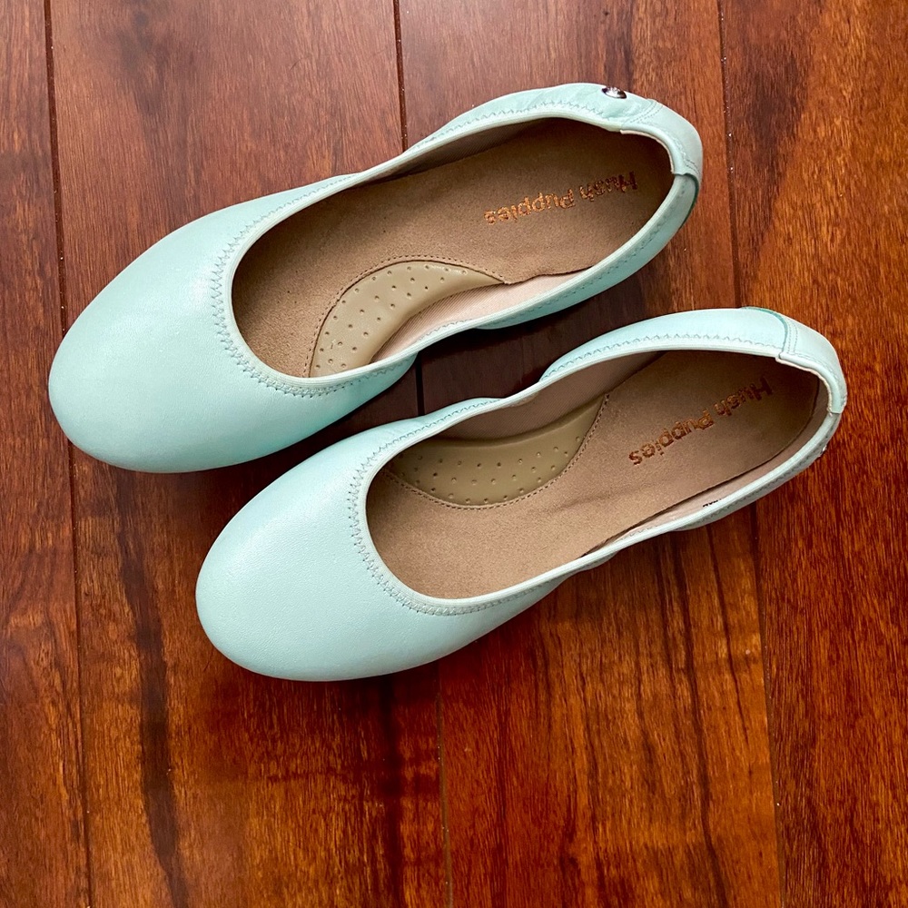 Hush Puppies Aqua Chaste Ballet Flats in Seafoam 5.5